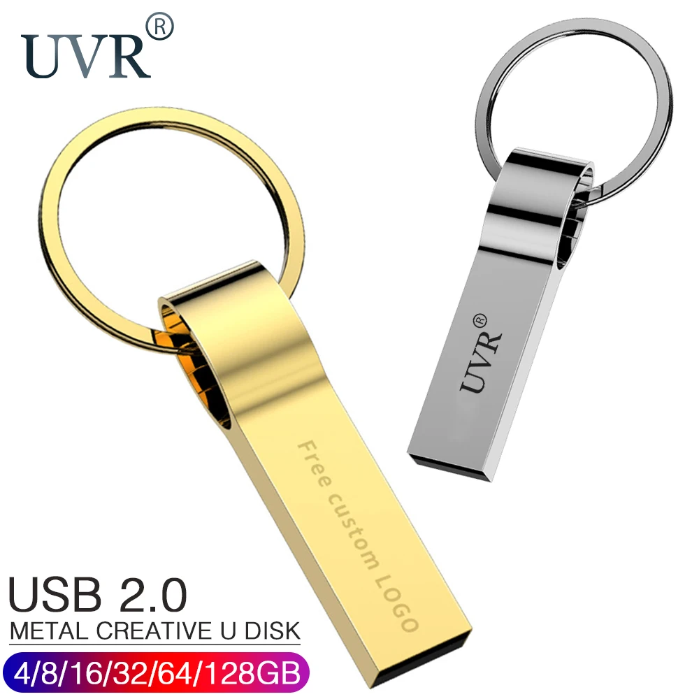 Usb флеш-накопитель 64 ГБ, флешка 4 ГБ, 8 ГБ, 16 ГБ, 32 ГБ, металлическая флеш-карта памяти, золотая ручка, флешка 128 ГБ, usb флешка