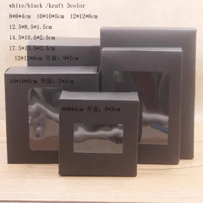 Коробка для окон Cajas De большая подарочная коробка на заказ черная крафт бумага