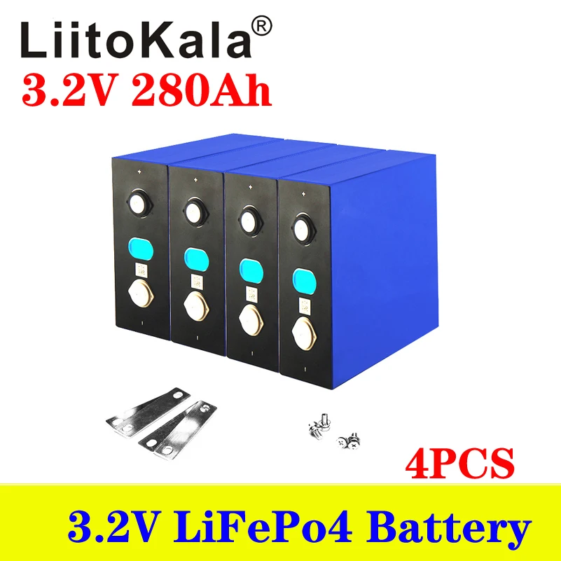 

4pcs 3.2V 100Ah 150ah 200Ah 280Ah 310Ah 320AhLiFePO4 battery pack DIY 12V 24V Motorcycle Electric Car Solar Inverter battery
