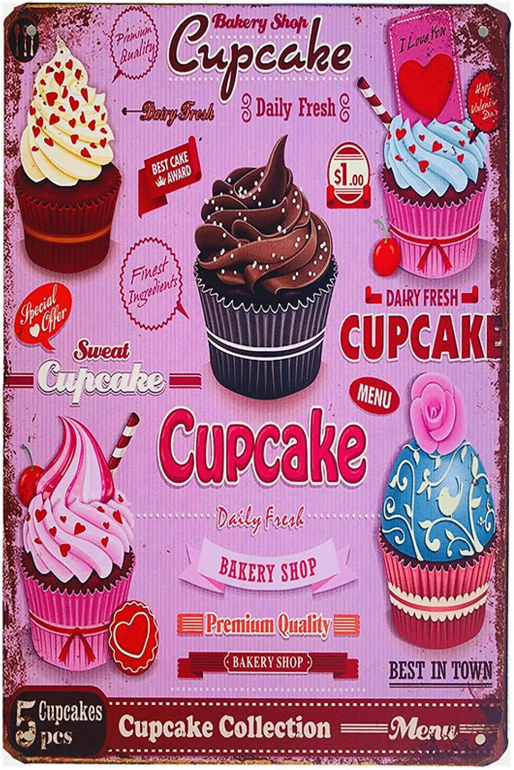 LWLYCH, ретро металлический жестяной знак, настенное украшение для кухни, кафе, 20x30 см 12