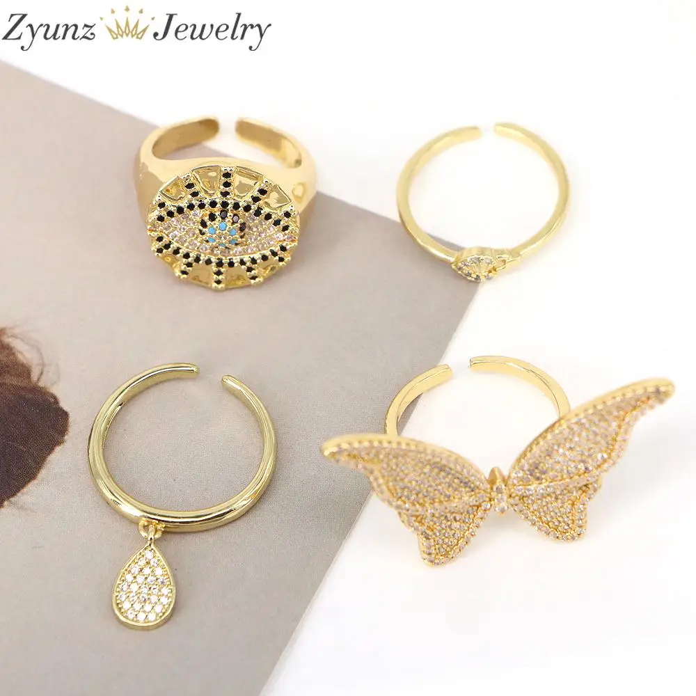 

Кольцо женское, с бабочкой, 5 шт., в богемном стиле