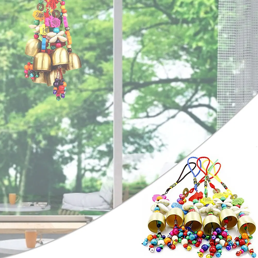 

Handmade Ethnic Bronze Bell Wooden Fish Pendant, Home Garden Outdoor Life Decoration, Exquisite Gift Pendant