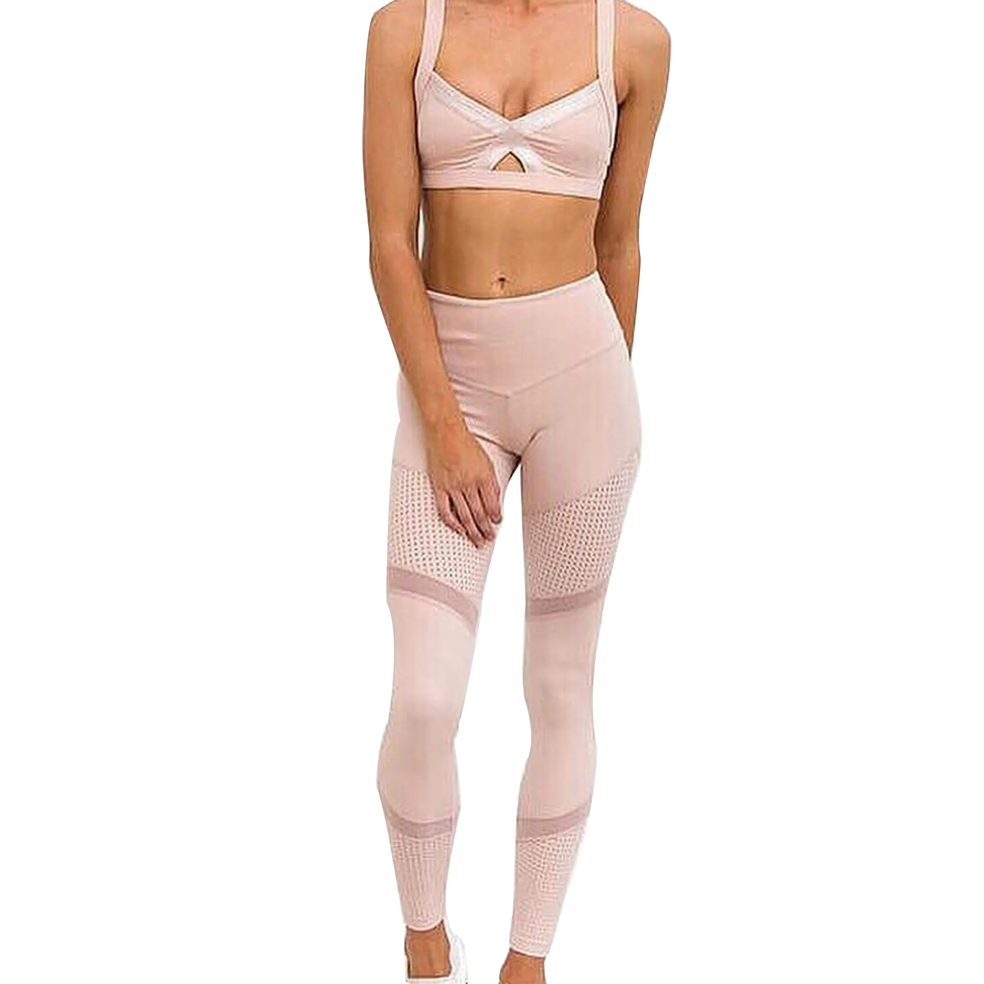 

New Fast Drying Yoga Pants Double Mesh Sports Fitness Running Leggings Women