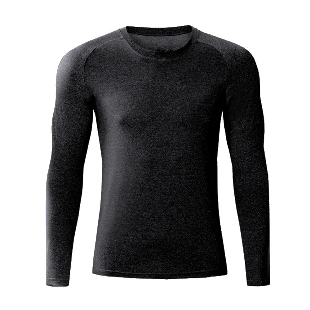 

Men's Compression Bottoming Tight-Fitting Sport Basketball Fitness Sportswear T Shirt Base Layer Winter Running Gear Long Sleeve