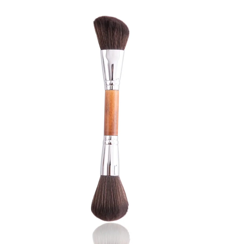 17double ended brush BBL Pro Высококачественная Кисть для макияжа Кабуки, кисть для нанесения рассыпчатой/компактная пудра, мягкая и пушистая Кисть для макияжа лица для растушевки румян - Handle Color: 17double ended brush