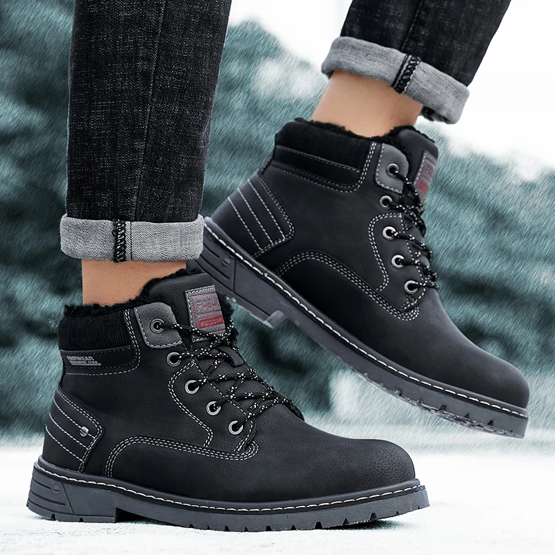 

Casual Sneaker Shoe Man Boots Men Fashion Shoes For Men's Leather Sneakers Male Black Hot Mens Sports