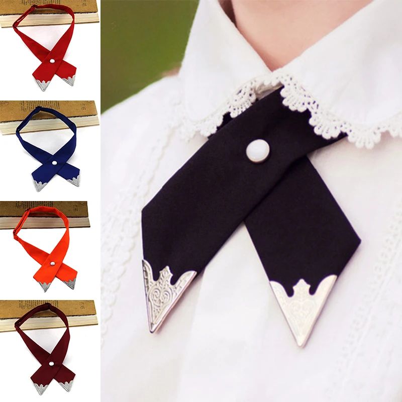 

Cross Wedding Bow Tie Snap Rivet Cross Neck Bow Ties Formal Women Men Wedding Metal Collar Bowtie Adjustable Casual Tie Collar