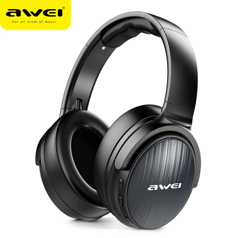 

Игровые наушники AWEI Bluetooth V5.0, Проводные Беспроводные стереонаушники, гарнитура громкой связи с шумоподавлением, с микрофоном, поддержка TF-к...