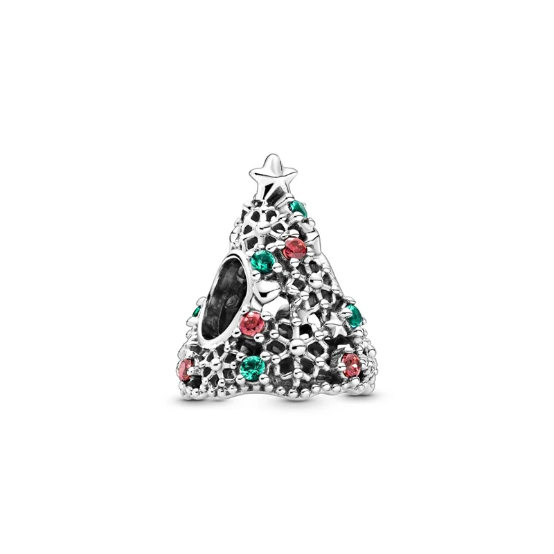 

MC Christmas Tree Ice Cream Cup 925 Silver Beads For Christmas DIY X-mas Fine Jewelry Charms Bead For Women Hot Selling v