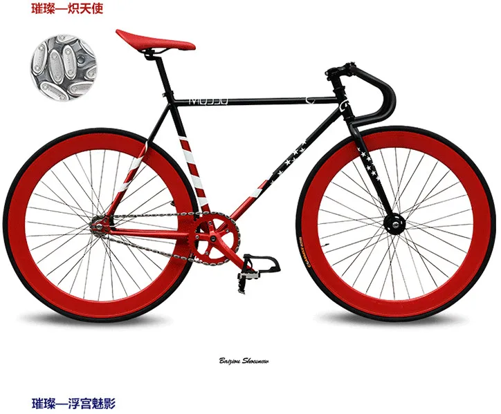 A1 x-передний бренд fixie велосипед фиксированная передача 46 см 52 см DIY односкоростной Дорожный велосипед трек флаг bicicleta fixie велосипед - Цвет: A1