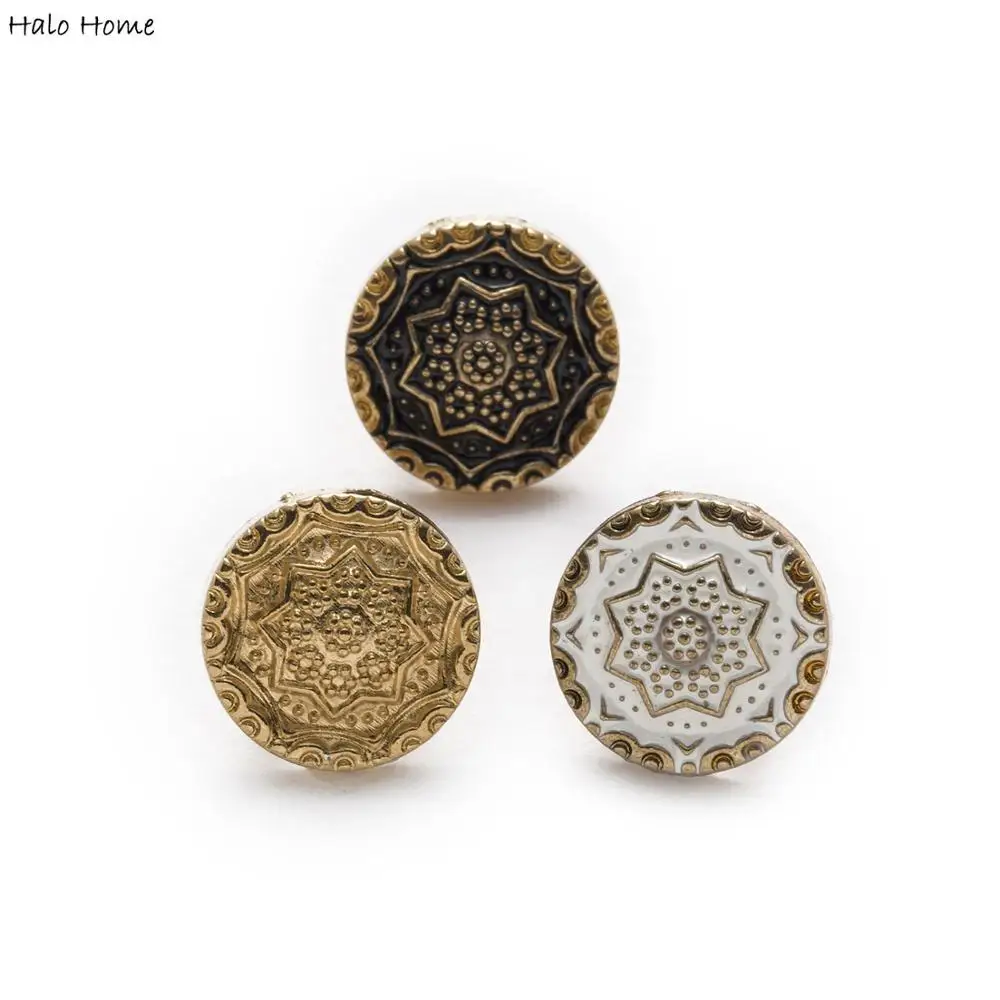 10 шт. Циркон Круглые Маленькие металлические пуговицы для пришивания Скрап