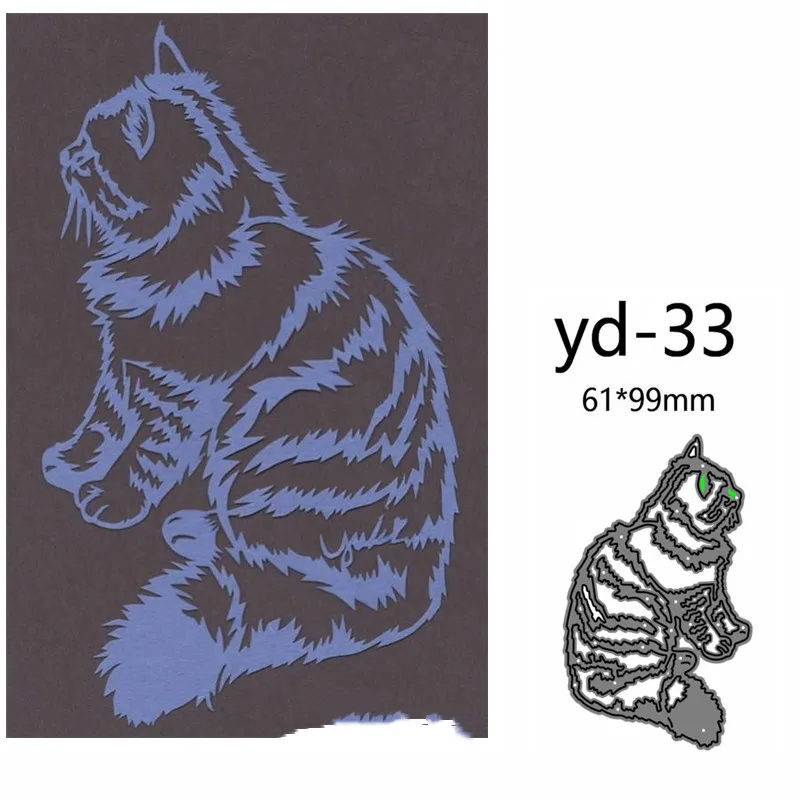 Metal Cutting Dies Cut Mold Animal cat Decoration Scrapbook Paper Craft Knife Mould Blade Punch Stencils | Дом и сад