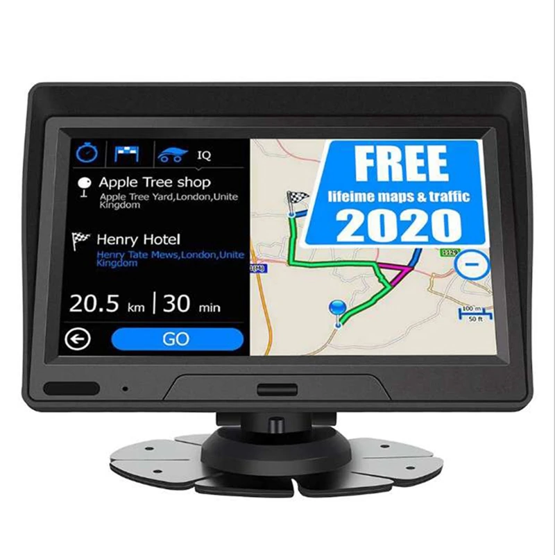 

7Inch Gps Navigation Contact Screen Navigator Quad Core 8GB+256MB GPS Navi Bluetooth Device Built-in Maps & 2 Speakers