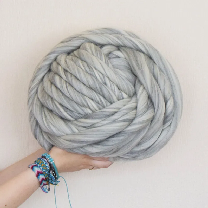 100% шерсть 100 г радужной окрашенной сегментной пряжи 5 нитей шерсти ручной работы