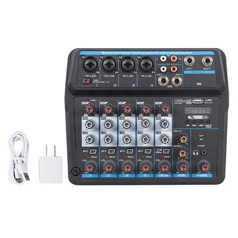 

Новый микшерная консоль запись 48V 4/6 Каналы микшер с USB интерфейс микрофона Прямая доставка