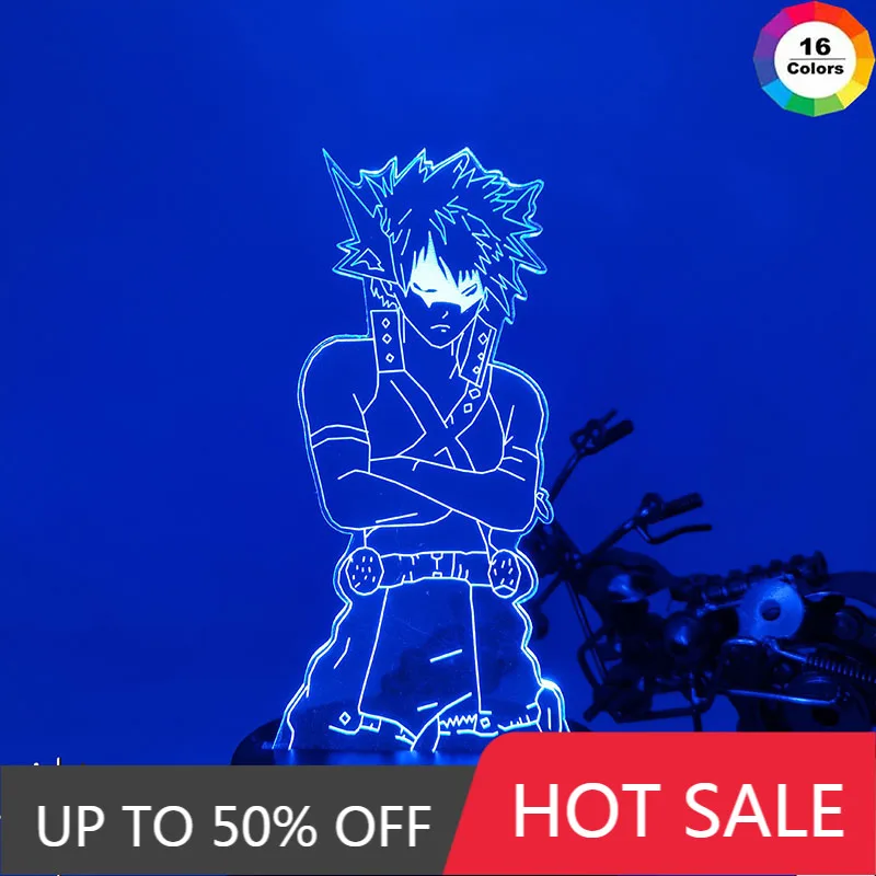 Светодиодный ночник Моя геройская Академия Katsuki Bakugo фигурка для детей декор