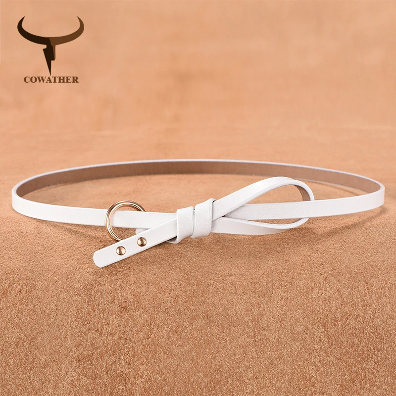 Женский ремень COWATHER из натуральной воловьей кожи высокого качества бесплатная