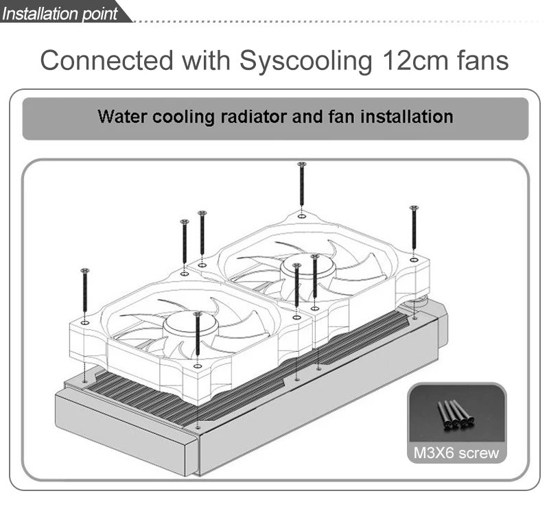 Syscooling PT 240 медный радиатор черного цвета 240 мм радиатор водяного охлаждения для cpu GPU система водяного охлаждения
