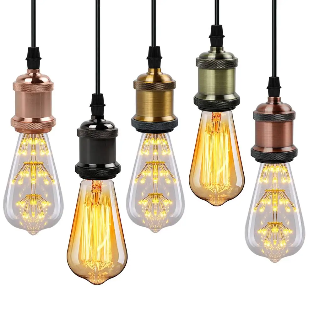 

Grensk Vintage Mini Pendant Light E26 E27 Base Black Woven Fabric Cord Hanging Light Kit for Home Corridor Studio Office Bedroom