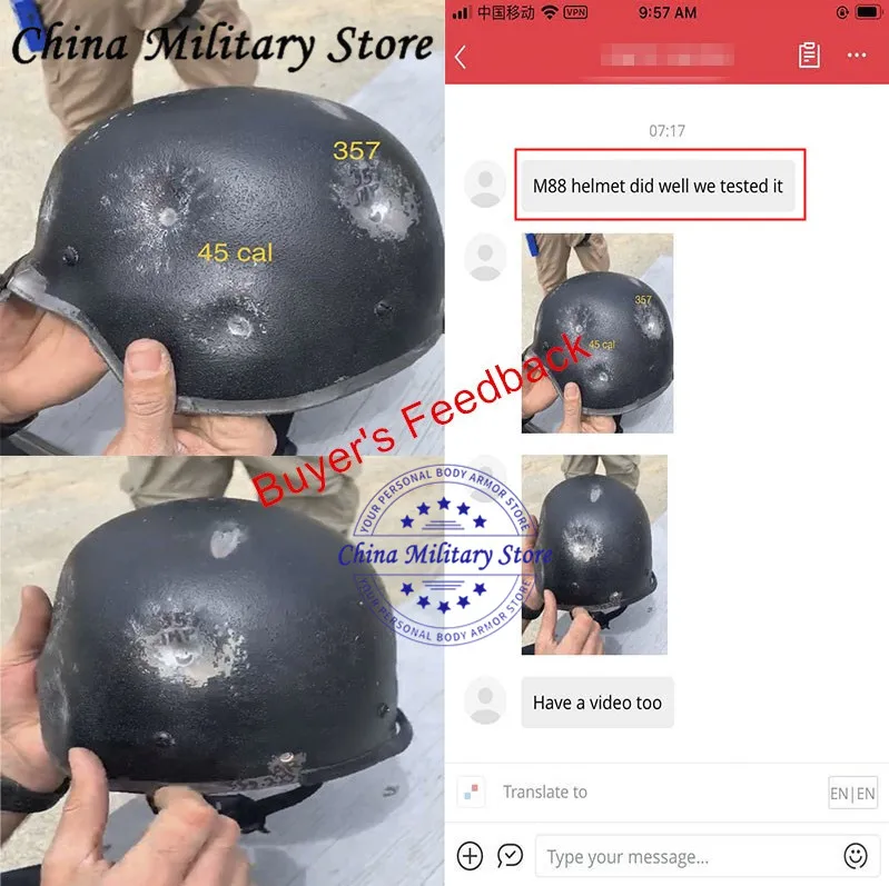 

NIJ IIIA M88 PASGT Style Military Steel Bulletproof Helmet With Test Report Self Defense Supplies