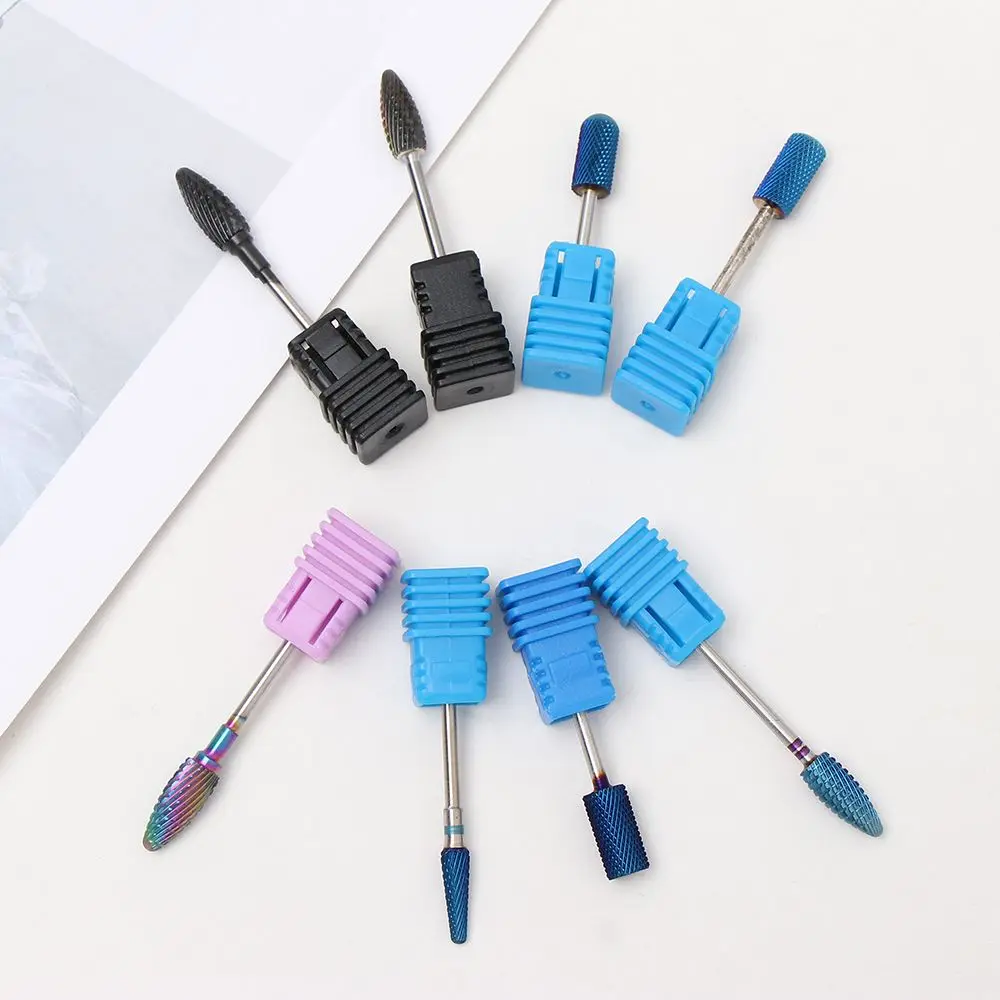 

Rainbow Tungsten Carbide Nail Drill Bits For Milling Cutter Remove Dead Skin Nail File Manicure Art Tools