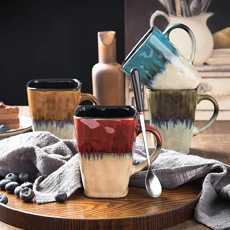 

410ML Retro ceramic cup coffe mug travel mug coffee mugs coffee cup tea mug teacher gifts appreciation