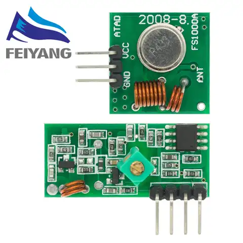 Модуль дистанционного управления для arduino, 433 МГц, радиочастотный передатчик и приемник МГц, 315 МГц