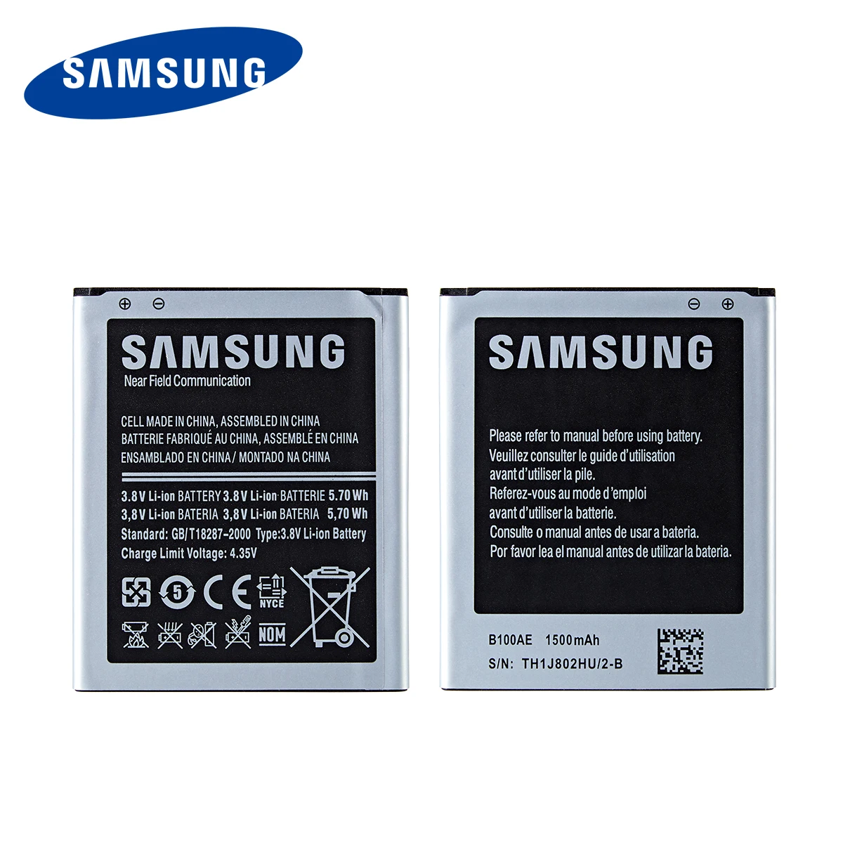 Оригинальный аккумулятор B100AE 1500 мАч для Samsung Galaxy Ace 3 S7270 S7272 S7260 S7262 G318 S7273 |
