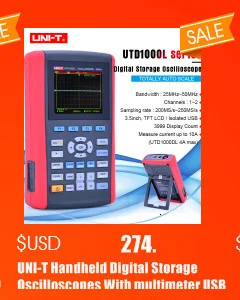 UNI-T UT81B/C Ручной цифровой осциллографы мультиметры 8 МГц/16 МГц 4000 отсчетов область цифровой мультиметры USB интерфейс ПК Мягкий