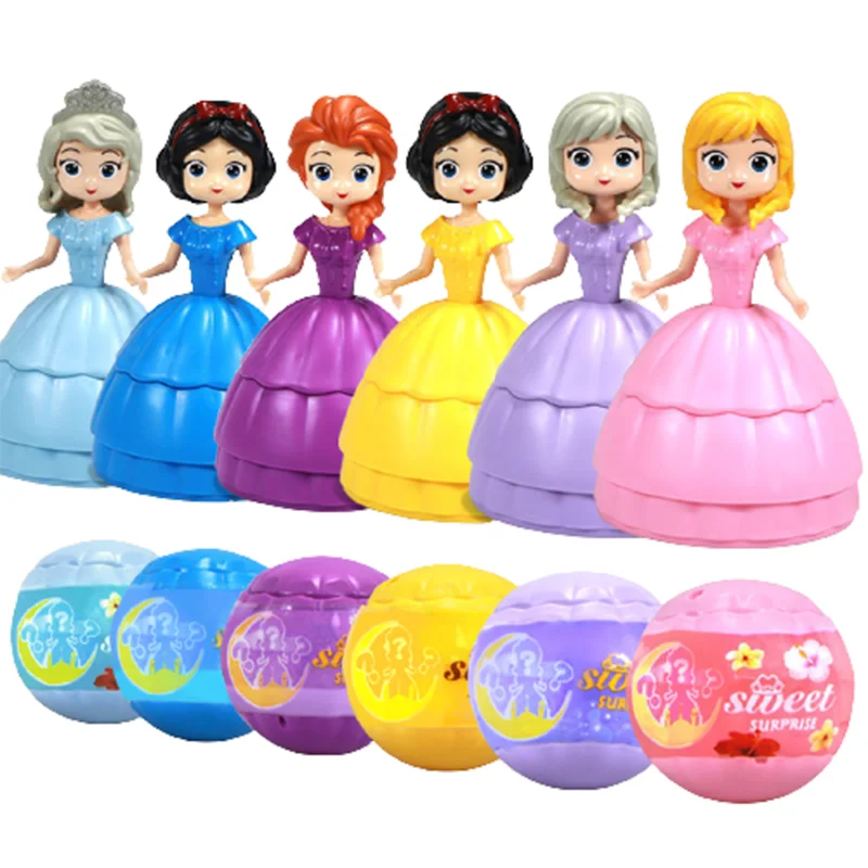 

Кукла в виде капсулы Disney Q, игрушка в виде мерзшего цветов, белоснежная кукла, фигурка для девочек, подарок на день рождения, Рождество, строи...