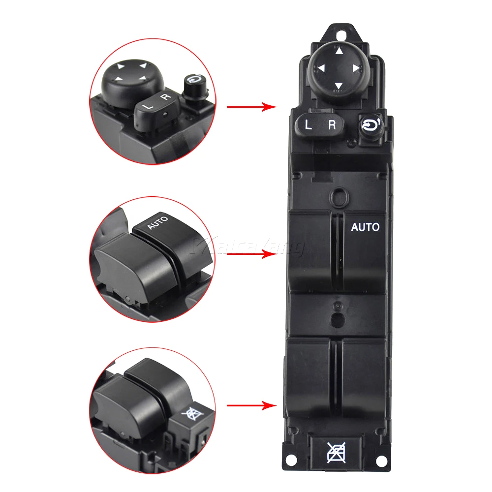 

For Mazda 2 and Mazda 6 2008-2012 D652-66-350A D65266350A Car Front Right Window Lifter Switch With Auto Folding Function