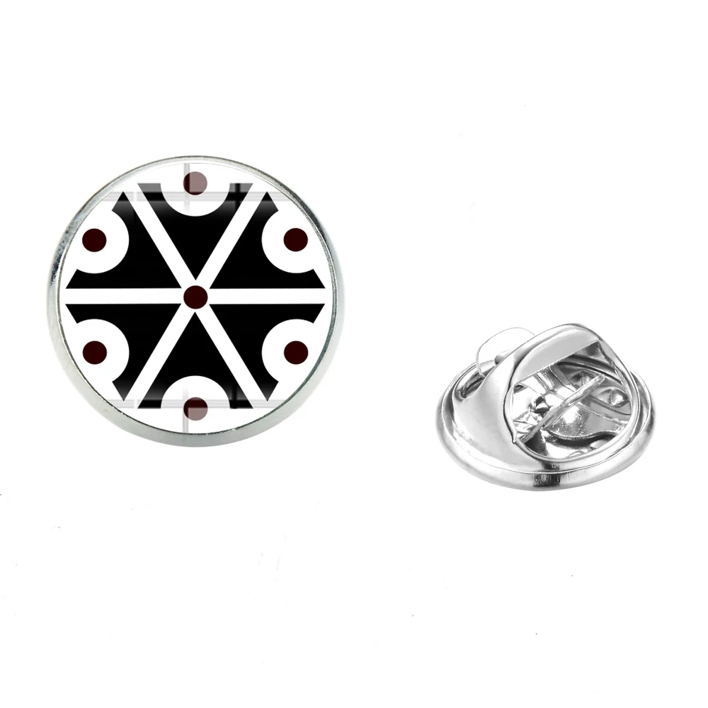 SONGDA славянские значки Перун нагрудные булавки стеклянные круглые серебряные из нержавеющей стали брошь для мужчин одежда рубашка декоративный значок