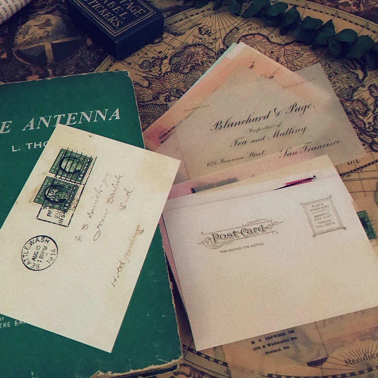 16 наклеек в винтажном стиле с надписью Old Mail сделай сам альбом для скрапбукинга