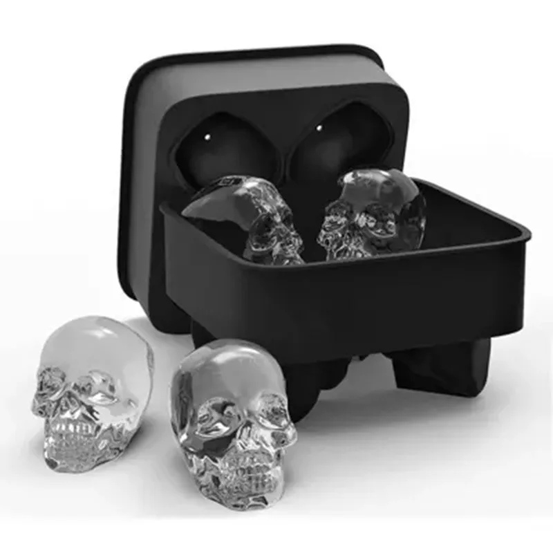 

Ice Cube Maker DIY Creative Silica Gel Gun Bullet Skull Shape Tray Mold Home Bar Party Cool Whiskey Wine Ice Cream Bar Tools