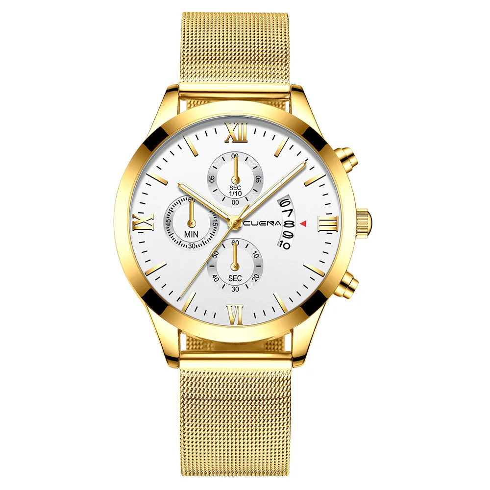 Часы наручные мужские ультратонкие минималистичные простые деловые кварцевые с