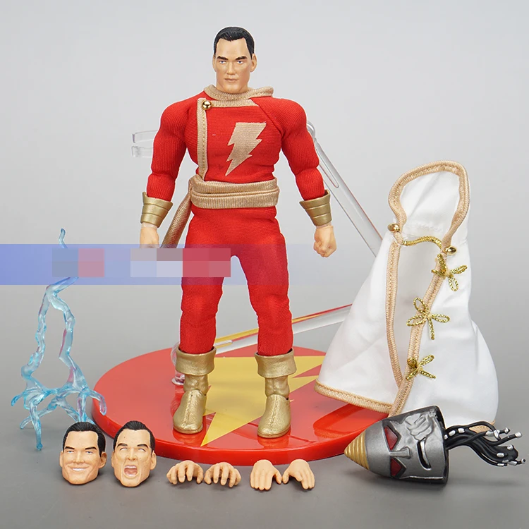 В коробке нового стиля 6 дюймов Mezco простолюдин капитан Shazam Марвел Супермена ПВХ