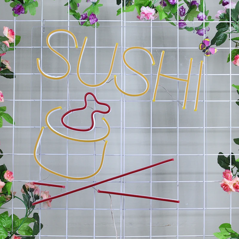 Индивидуальная светодиодная настенная вывеска аниме Магазин Бар суши