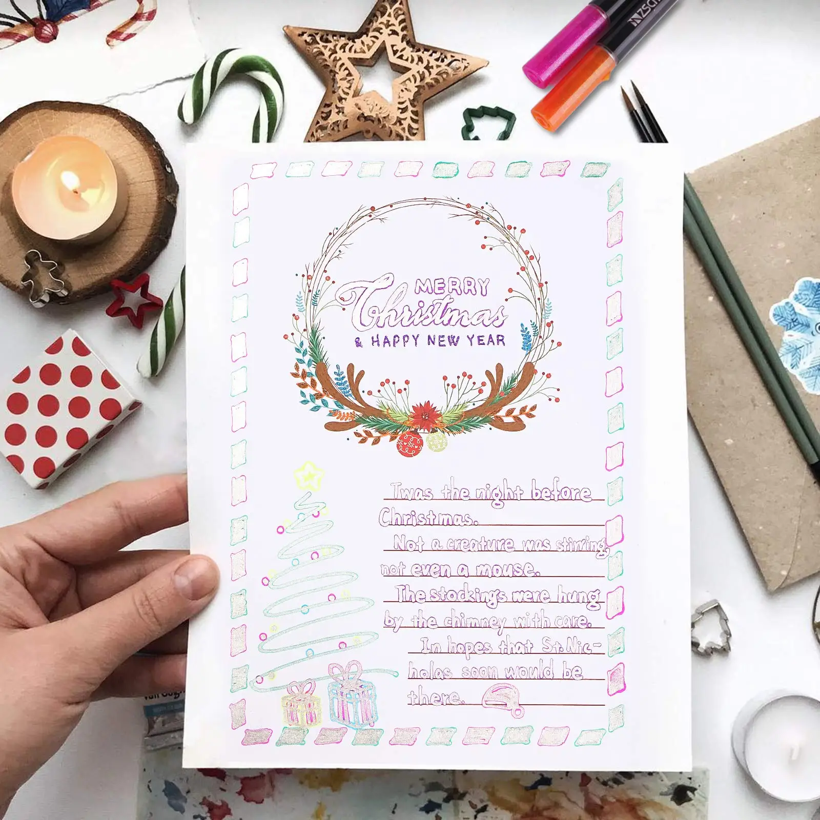 Контурный маркер для рисования ручка с двойной линией альбом сделай сам