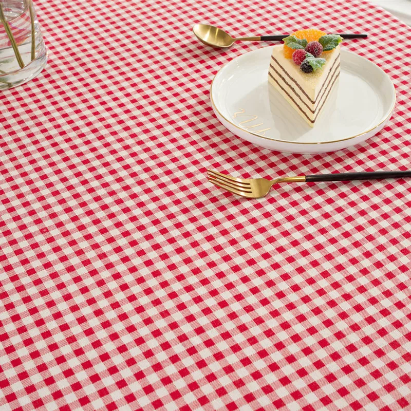 tablecloth around cotton linen tassel tablecloth plaid round tablecloth red striped lattice table map wedding cloth cover free global shipping