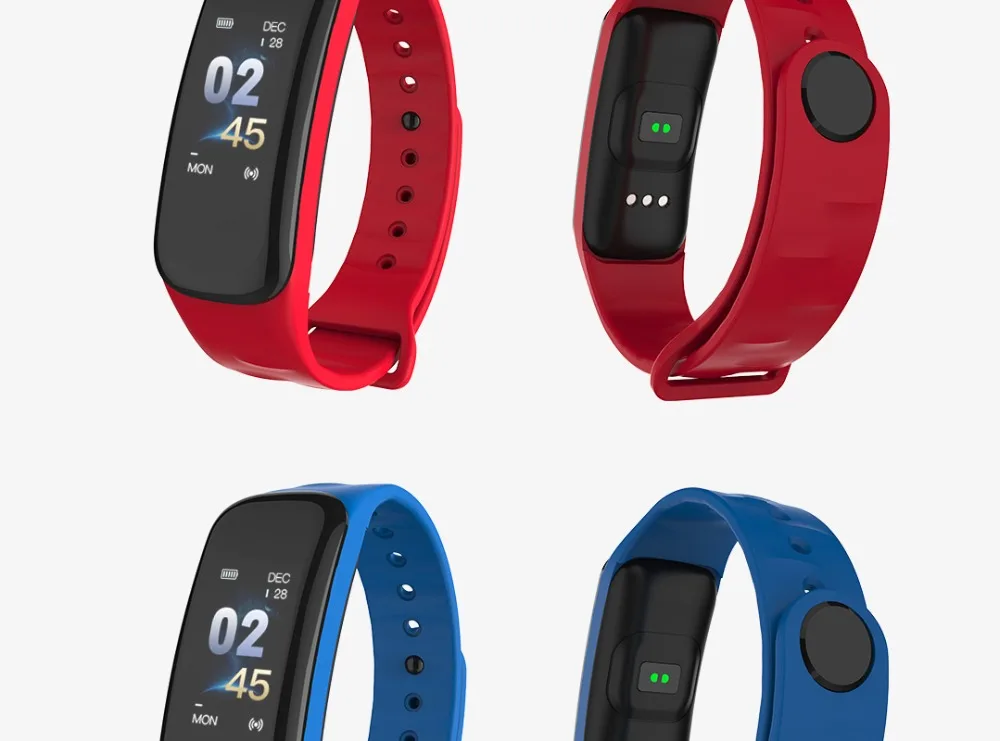 Longet цветной экран C1Plus умный Браслет кровяное давление браслет HeartRate монитор FitnessTracker браслет для мужчин и женщин