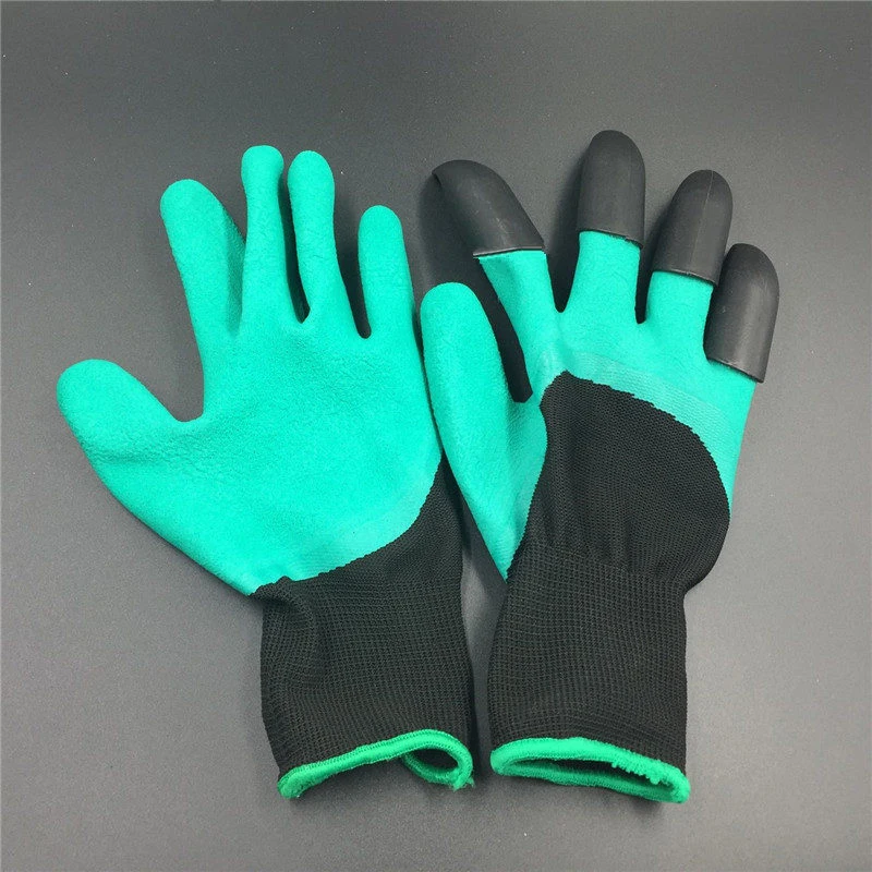 1 пара резиновых садовых перчаток с когтями домашние ручные перчатки пластиковые