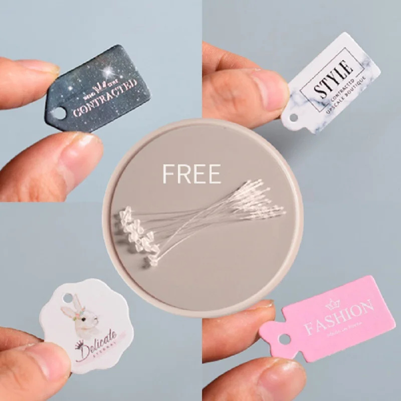 

Small Stock&Custom Jewelry Decorating Paper Display Cards Handmade Gift Hang Tags Label And Free Nylon Cable Tie Self-locking