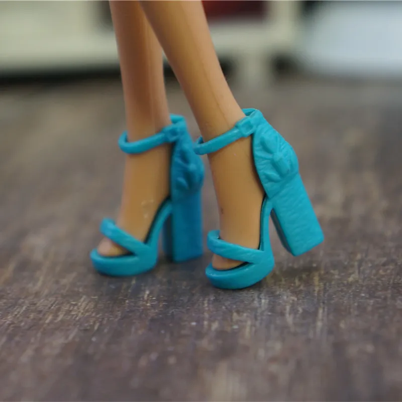 Модная обувь для куклы Барби, 1/6, bjd, 1 пара обуви, boneca zapatos lalka для Барби, принцесса, детские пластиковые аксессуары - Цвет: 1 pair H