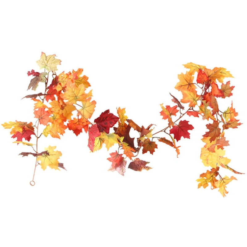 

Хэллоуин моделирование ротанга осенние кленовые листья ротанга Декор для Дня благодарения украшения дома аксессуары