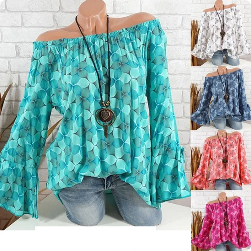 2019 женские рубашки и топы больших размеров летняя блузка с винтажным принтом