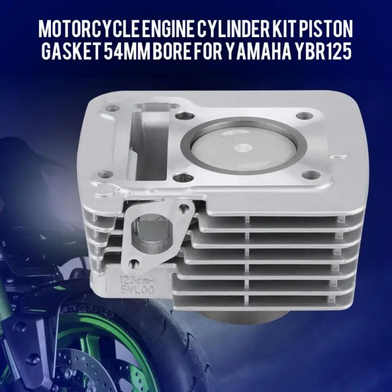 

Motorcycle Engine Cylinder Kit Piston Gasket 54mm Bore for Yamaha YBR125 YBR 125 Engine Cylinder Piston Car Accessories