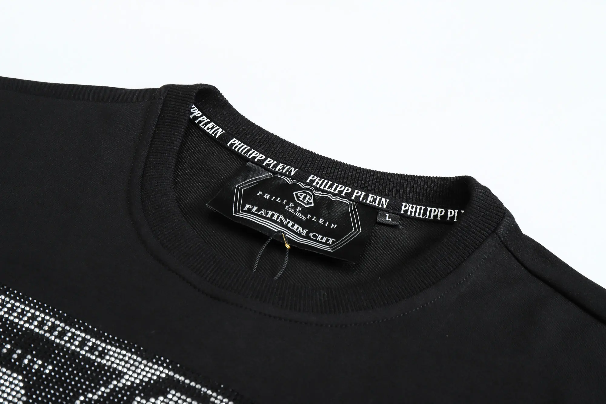 

Philipp Plein New Clothes PP Clothes Slim and Comfortable Popular Logo Clothes Round Collar Cotton Popular Logo European Clothes