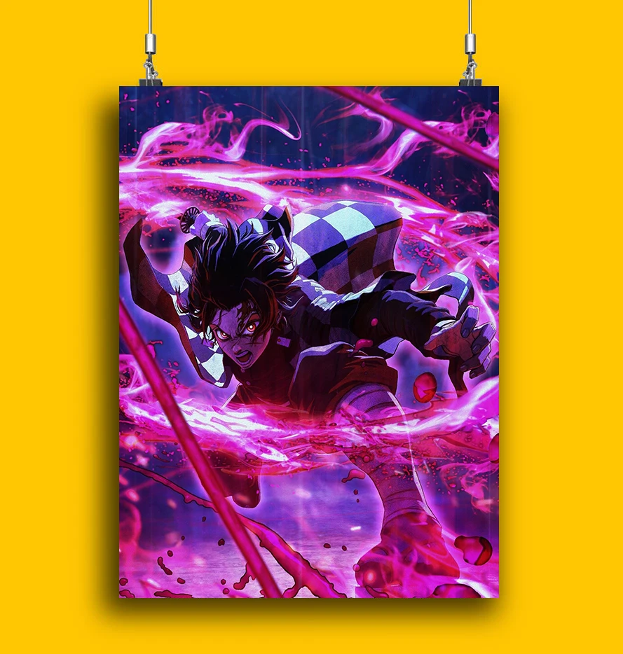 

Canvas Zenitsu Agatsuma Nezuko Anime demon slayer Pictures Home Decoration Paintings HD Prints Wall Art Modular Living Room