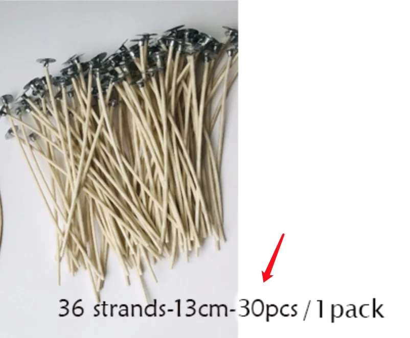 36 strands-13cm Дизайн свечи фитили толстые DIY ручной работы для изготовления свечей материал бездымного сердечника лампы толстые Вощеные фитили - Цвет: 36 strands-13cm