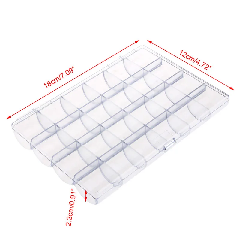 

24 Grids Transparent Jewelry Bead Ring Earring Storage Box Acrylic Container New R58E